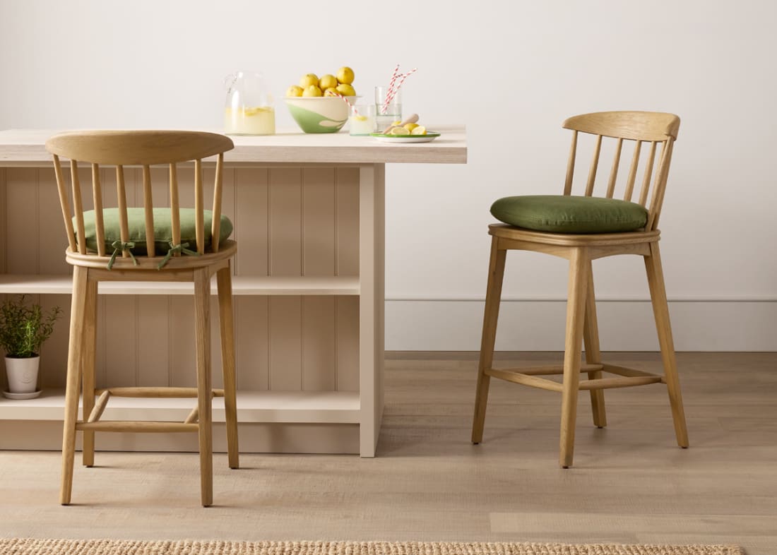 Drummer Kitchen Stool in Light Oak