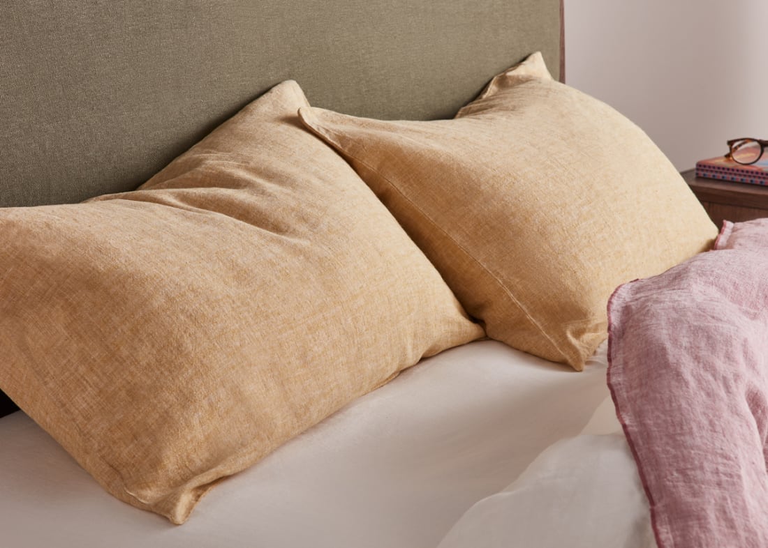 Lazy Linen Marle Set of 2 Pillowcases - Standard - Butterscotch Marle