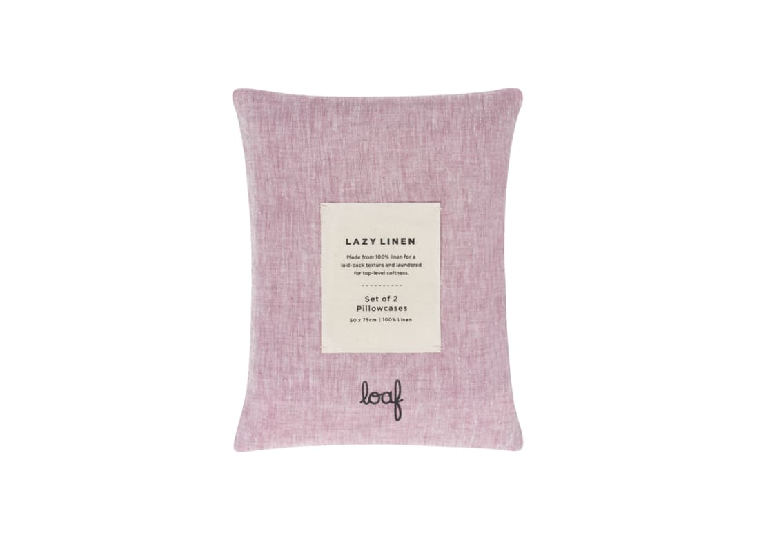Lazy Linen Marle Set of 2 Pillowcases - Standard - Raspberry Fool Marle