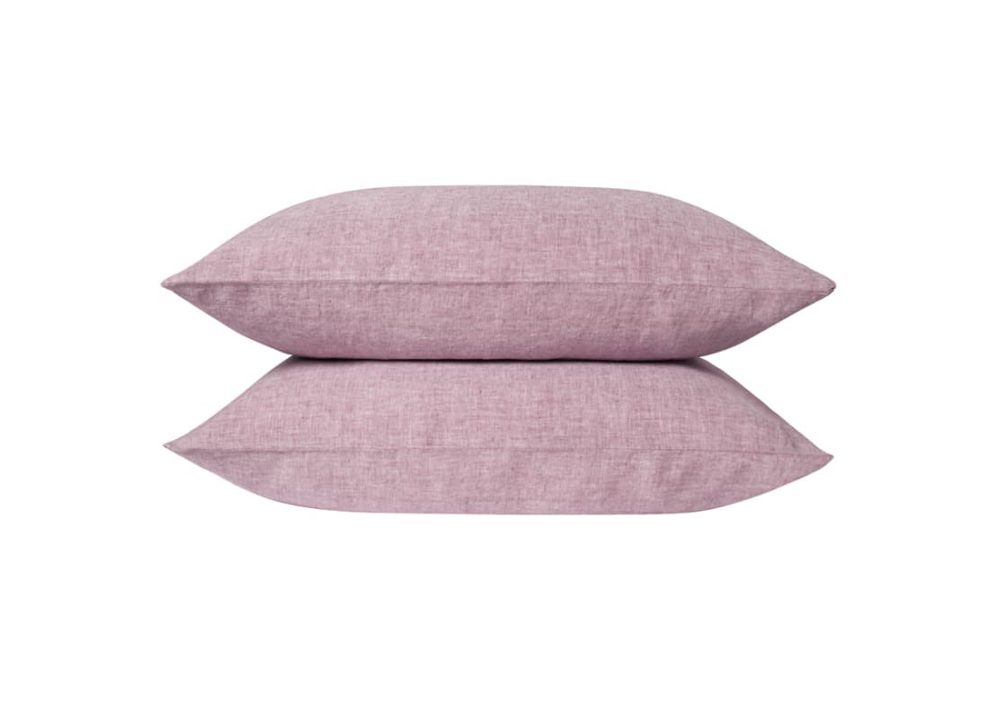 Lazy Linen Marle Set of 2 Pillowcases - Standard - Raspberry Fool Marle