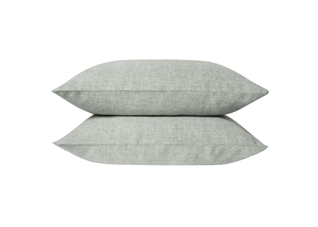 Lazy Linen Marle Set of 2 Pillowcases - Standard - Duck Pond Teal Marle