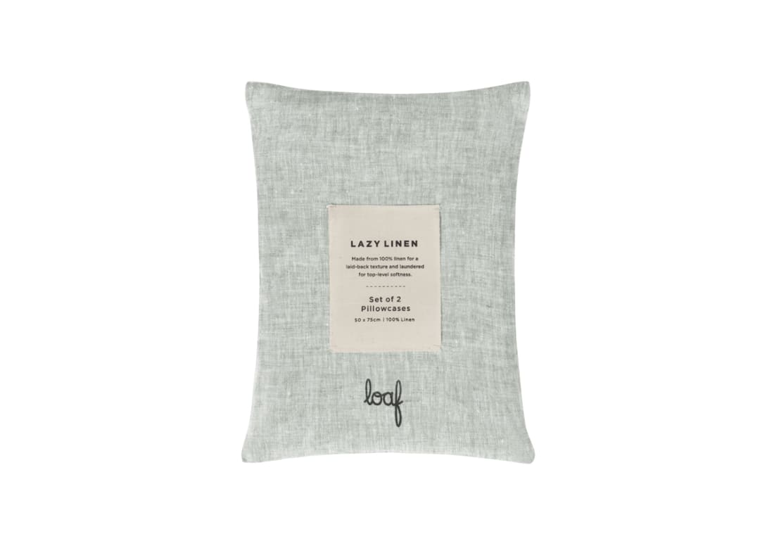 Lazy Linen Marle Set of 2 Pillowcases - Standard - Duck Pond Teal Marle