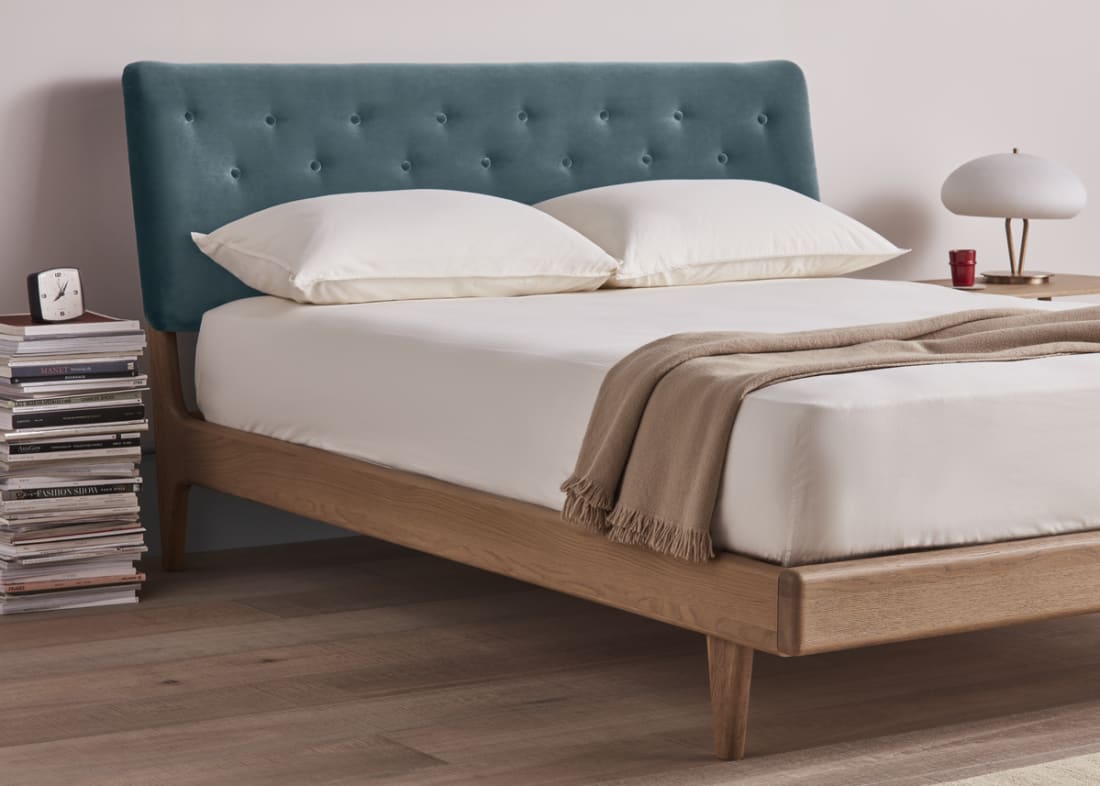 Dr Slow Bed in Sopping Seagrass Teal Velvet