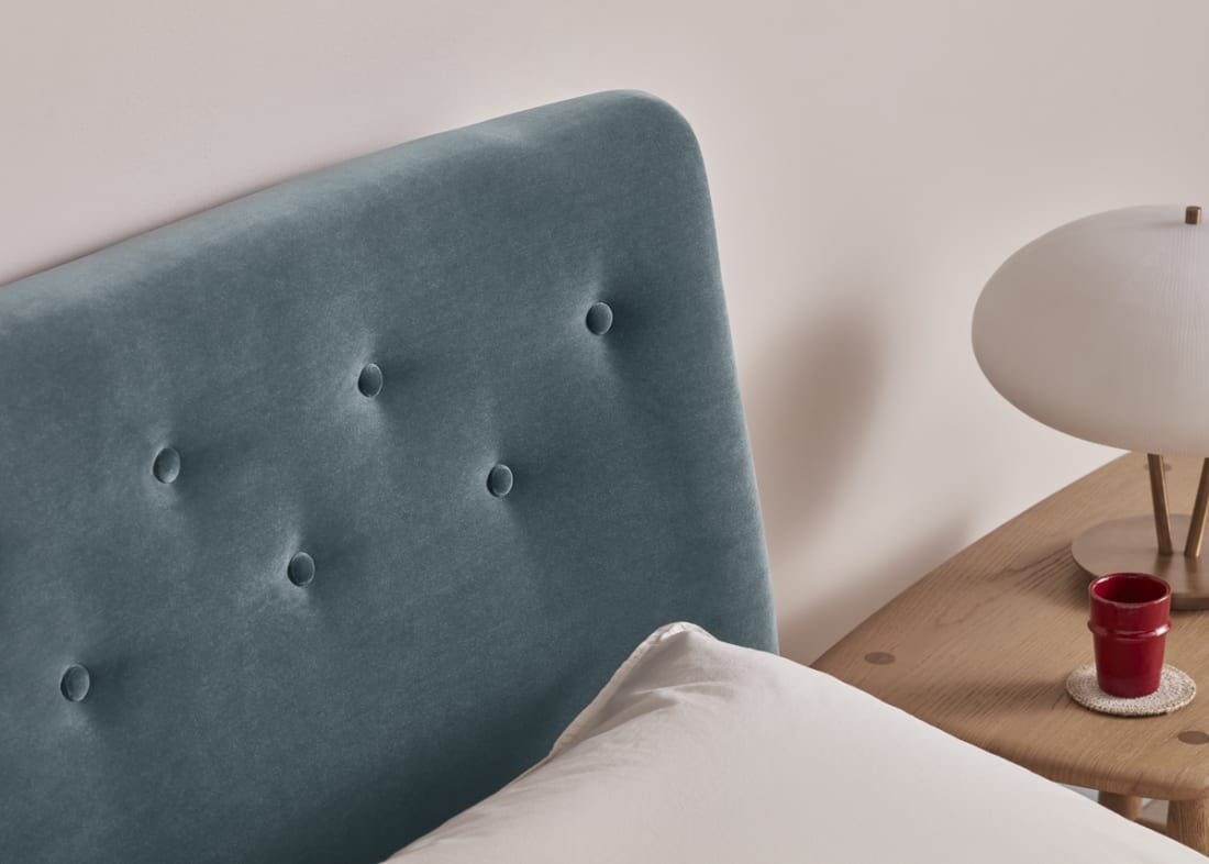 Dr Slow Bed in Sopping Seagrass Teal Velvet