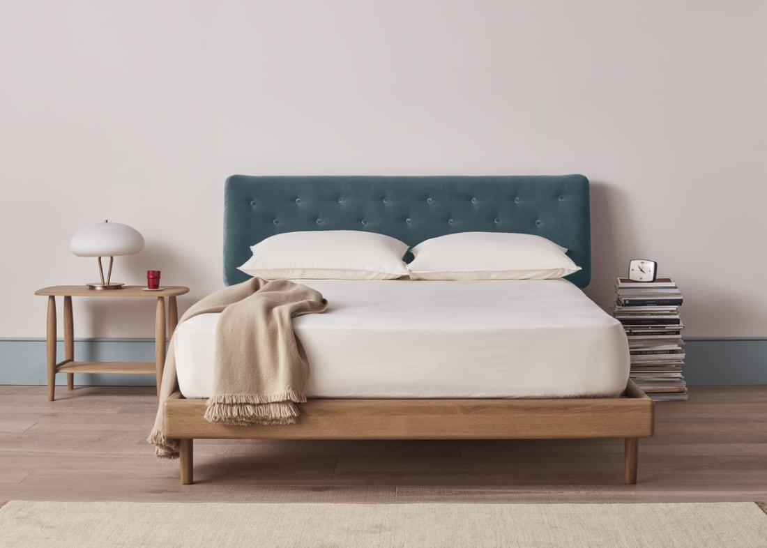 Dr Slow Bed in Sopping Seagrass Teal Velvet