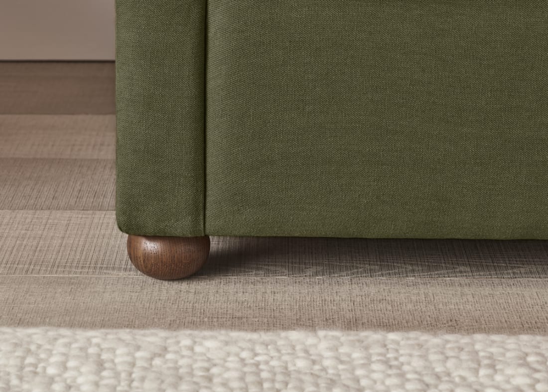 Queenie Sofa Bed in Waxed Jacket Green Linen