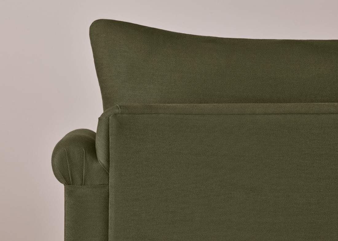 Queenie Sofa Bed in Waxed Jacket Green Linen