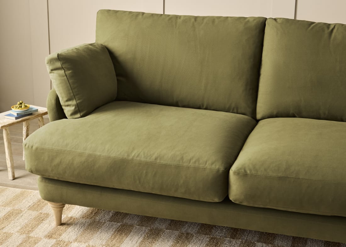 Smithy Sofa in Pressed Olives Green Twill