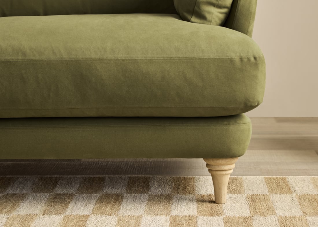 Smithy Sofa in Pressed Olives Green Twill