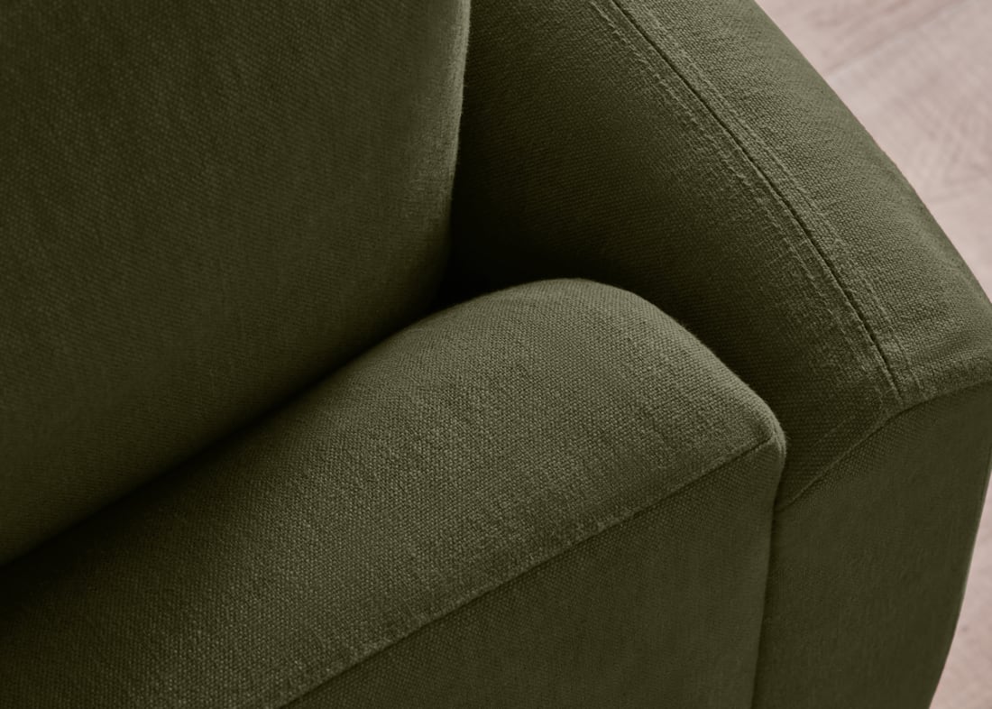 Squishmeister Sofa Bed in Waxed Jacket Green Linen