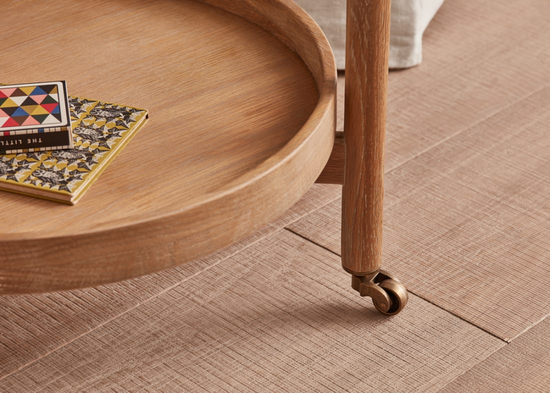 Meals on Wheels Side Table in Whitewashed Oak