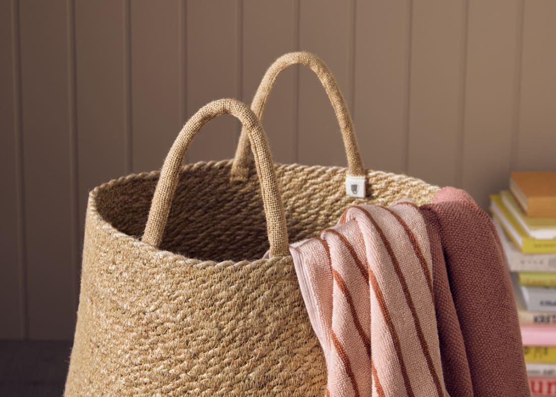 Weavins Jute Laundry Basket - Medium - Natural