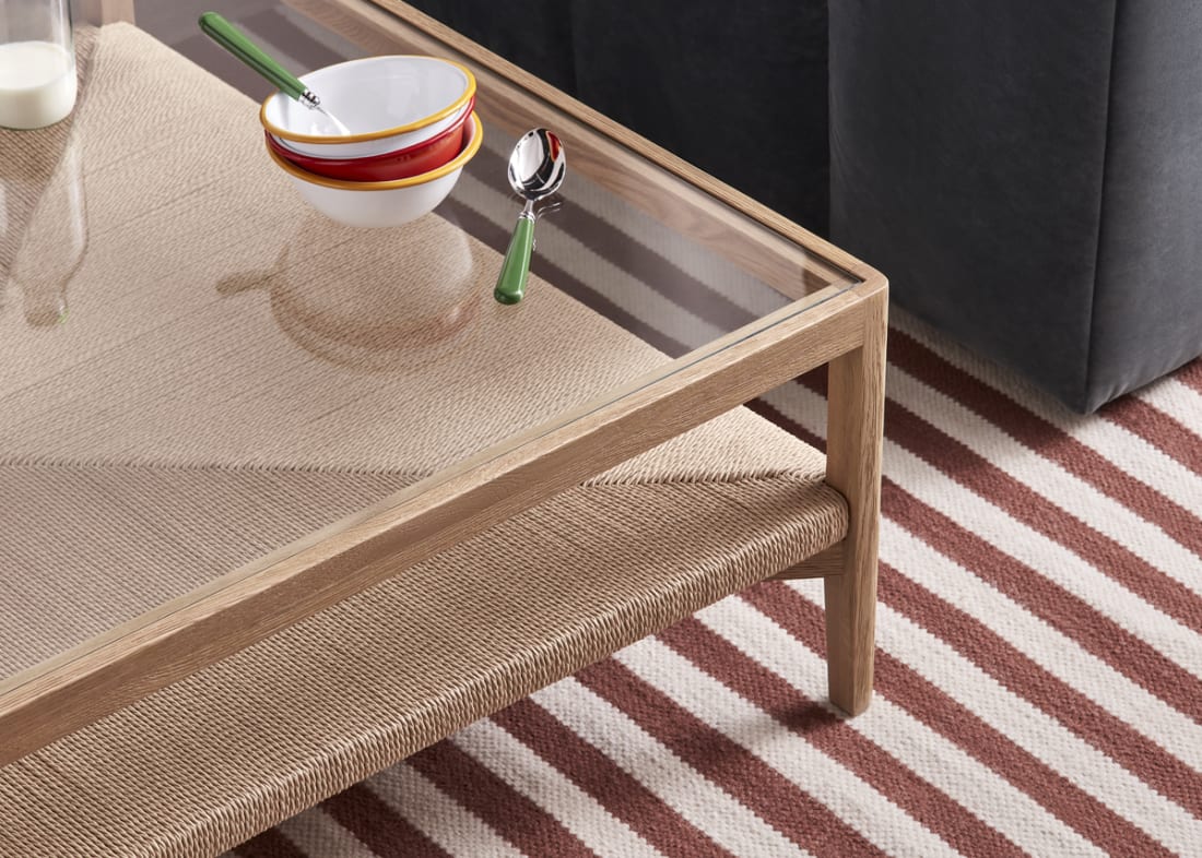 Square Keepsake Coffee Table in Light Oak