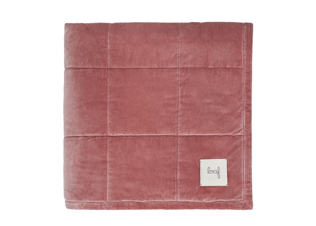 Dozer Velvet Quilt  - 200cm x 230cm - Raspberry Fool