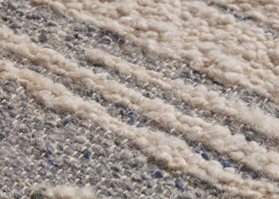 Etchy Sketchy Wool Rug - 140cm x 200cm - Flint Stone Blue