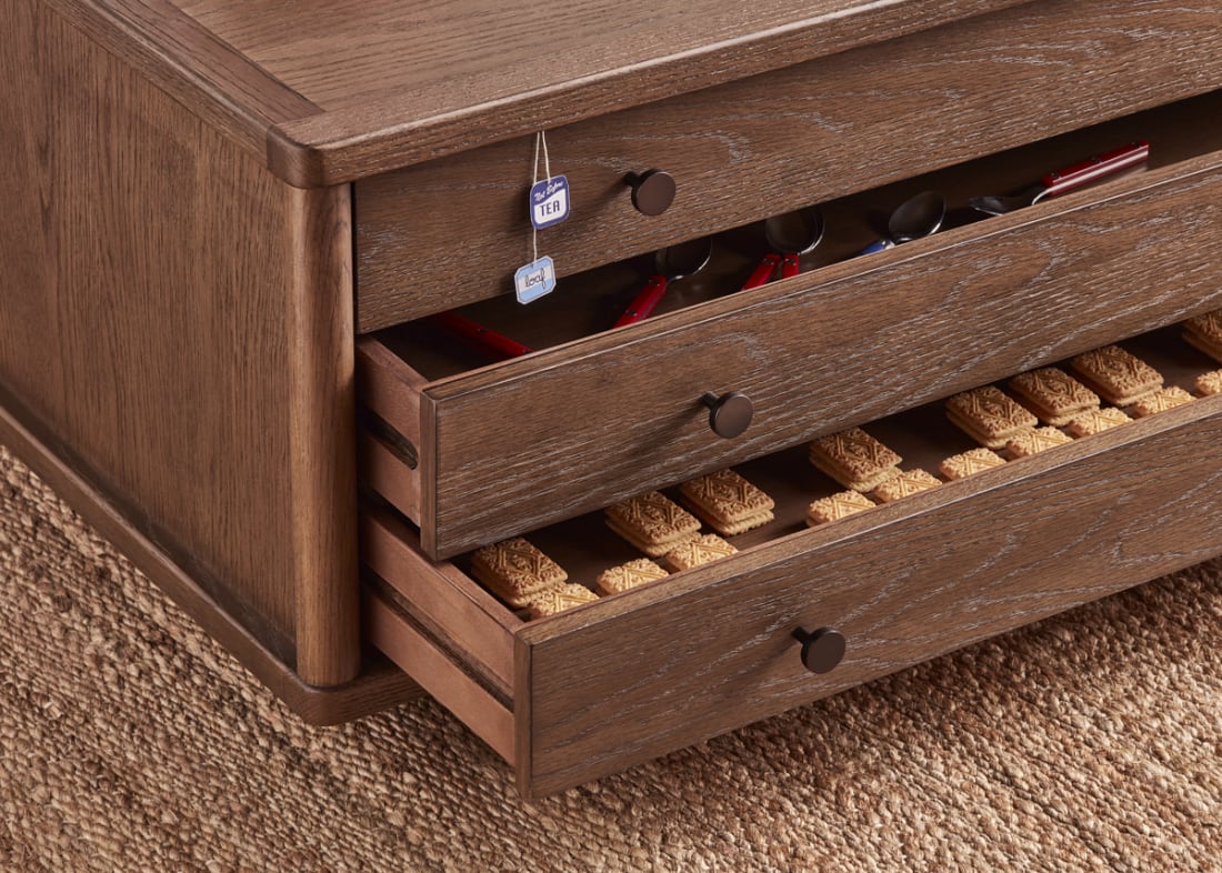 Grand Plan Coffee Table in Dark Oak