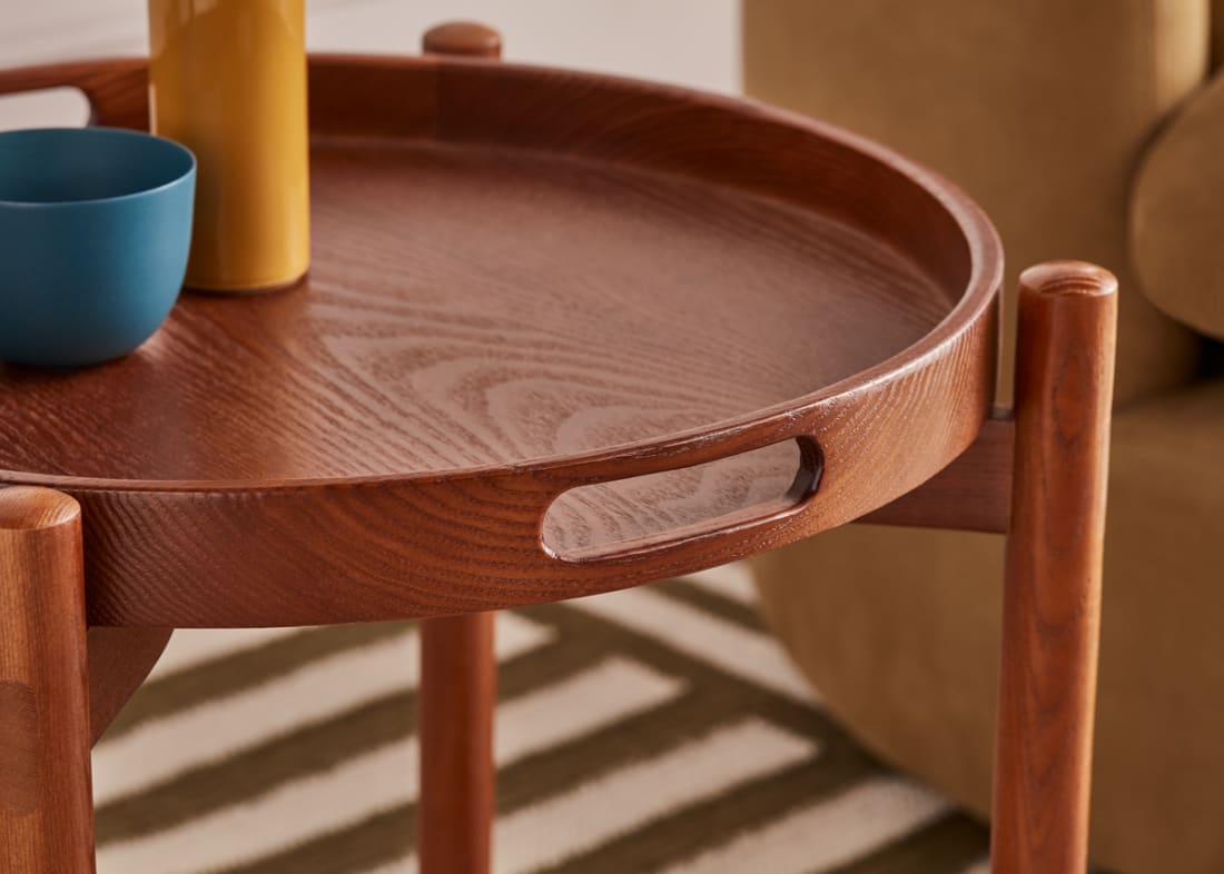 Meals on Wheels Side Table in Warm Ash