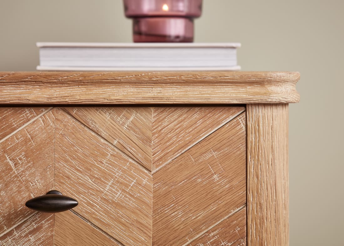 Little Flapper Side Table in Whitewashed Oak