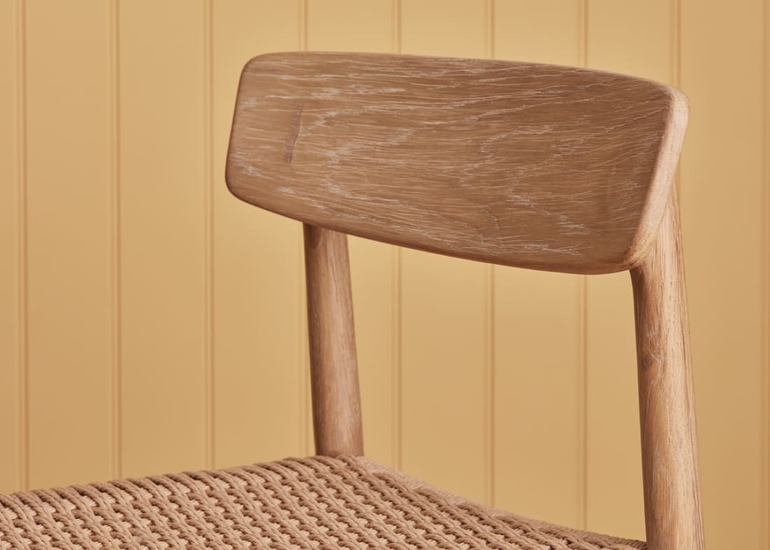 Pair of Butter Kitchen Chairs in Whitewashed Oak
