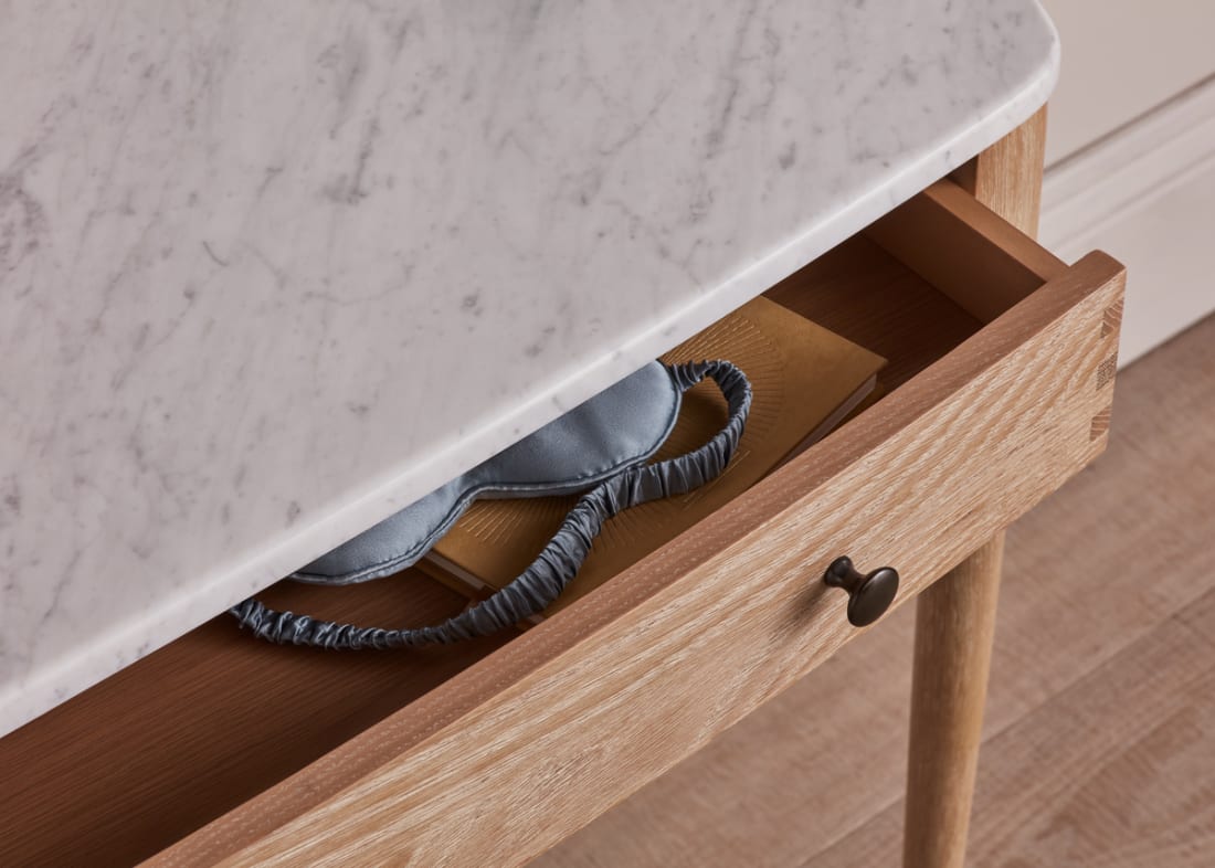 Marmo Desk in Whitewashed Oak