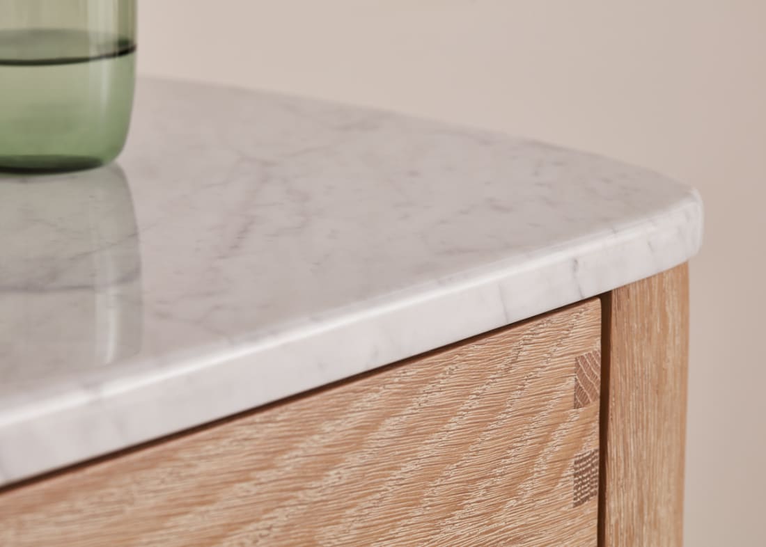 Marmo Desk in Whitewashed Oak