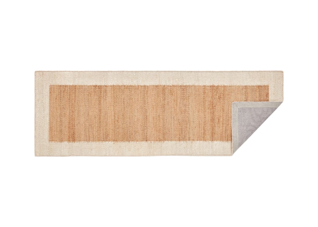 Bordy Edge Jute Runner 80 x 240 cm in Oat