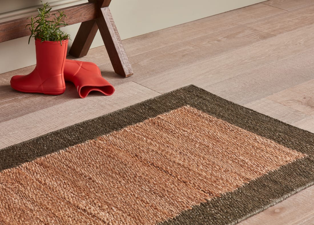 Bordy Edge Jute Runner 80 x 240 cm in Green