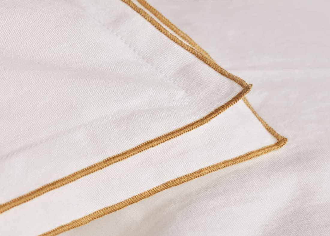 Twin Trim Classy Cotton Duvet Cover Superking in Butterscotch