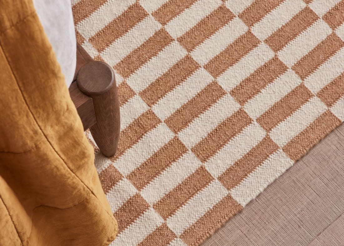 Jengy Wool Rug 200 X 300 cm in Ochre and Chalk
