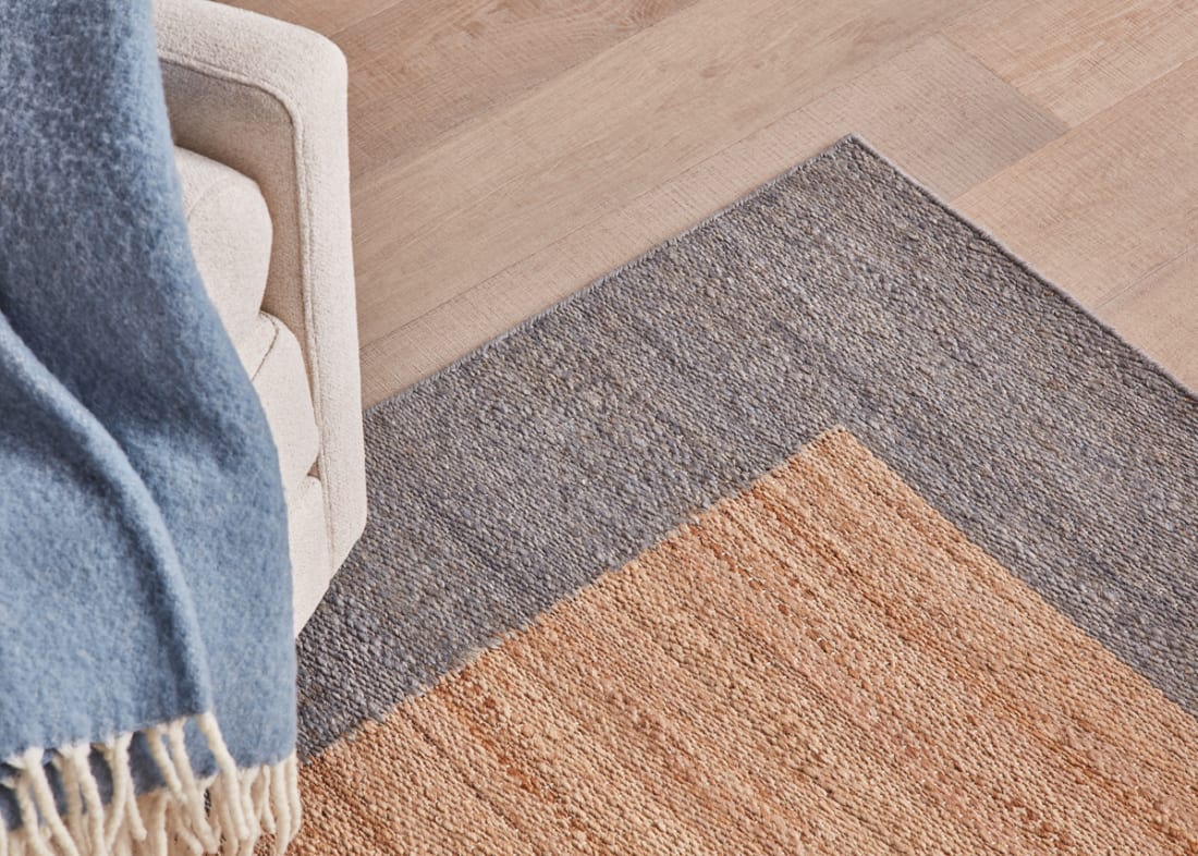Bordy Edge Jute Rug 200 X 300 cm in Blue
