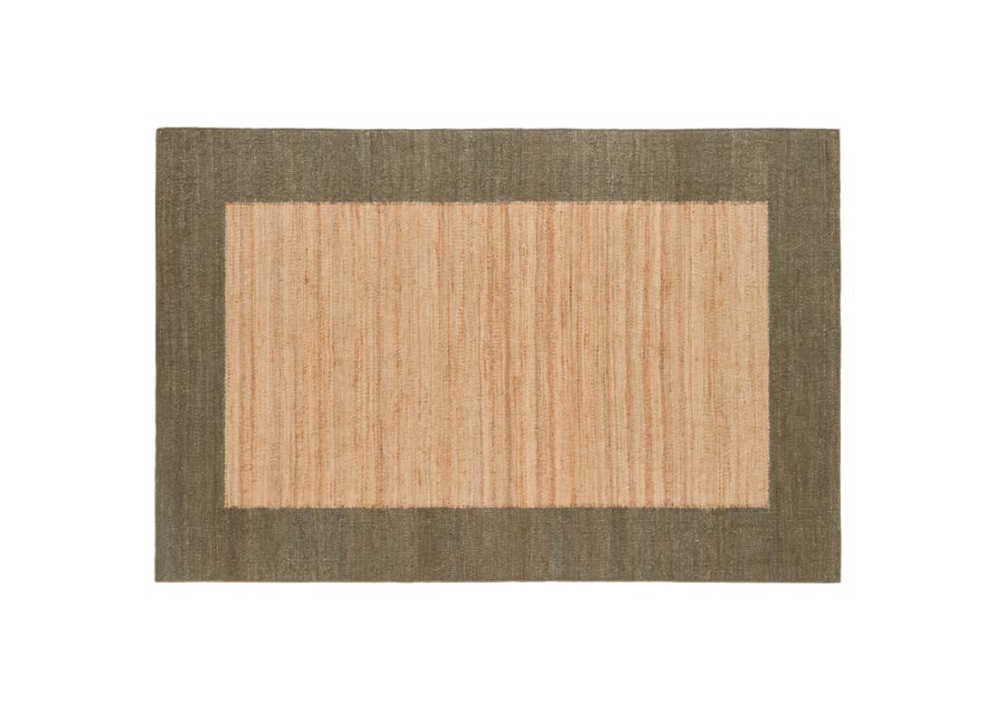 Bordy Edge Jute Rug 200 X 300 cm in Green