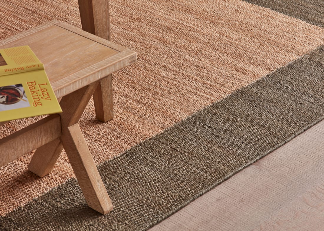 Bordy Edge Jute Rug 200 X 300 cm in Green
