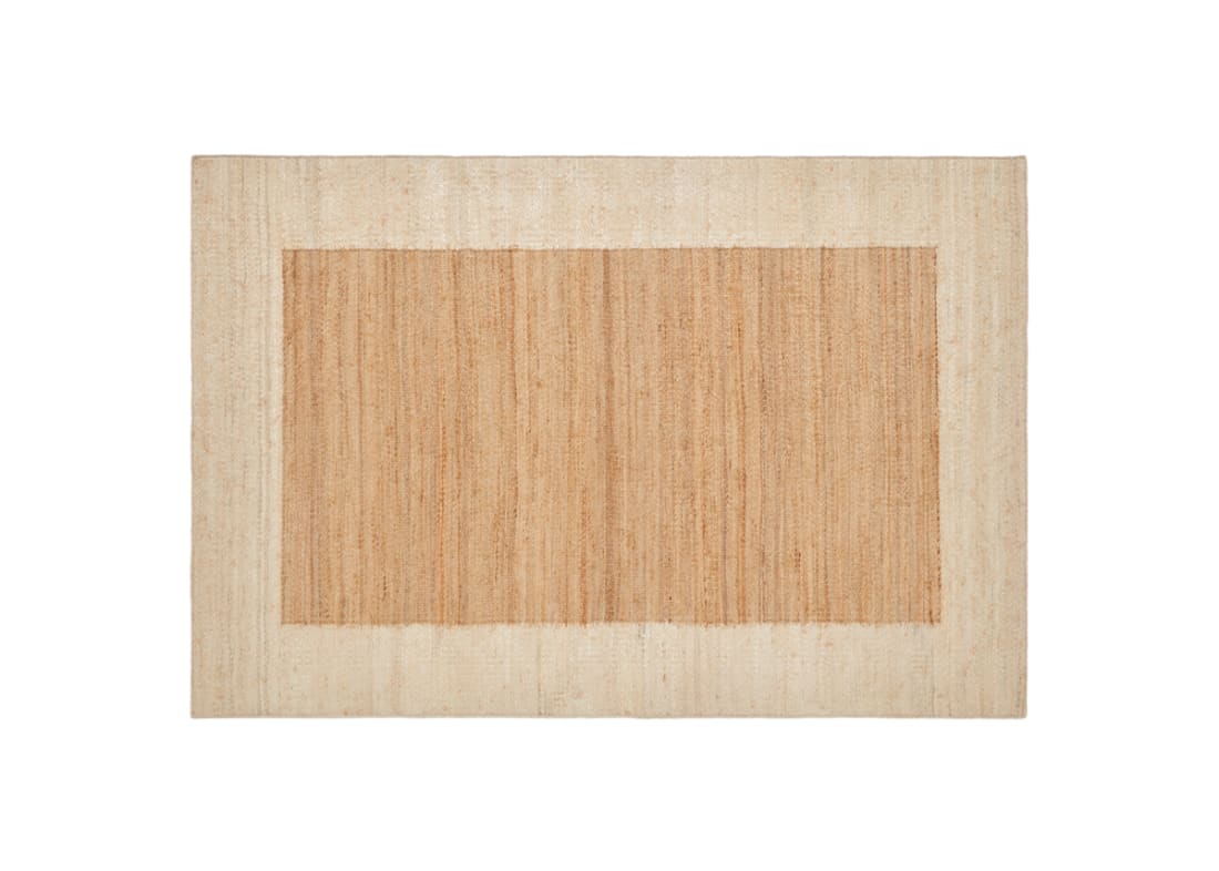 Bordy Edge Jute Rug 140 x 200 cm in Oat