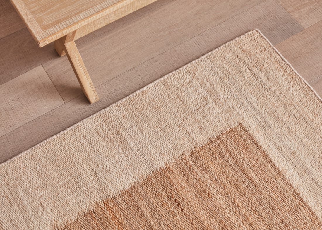 Bordy Edge Jute Rug 140 x 200 cm in Oat