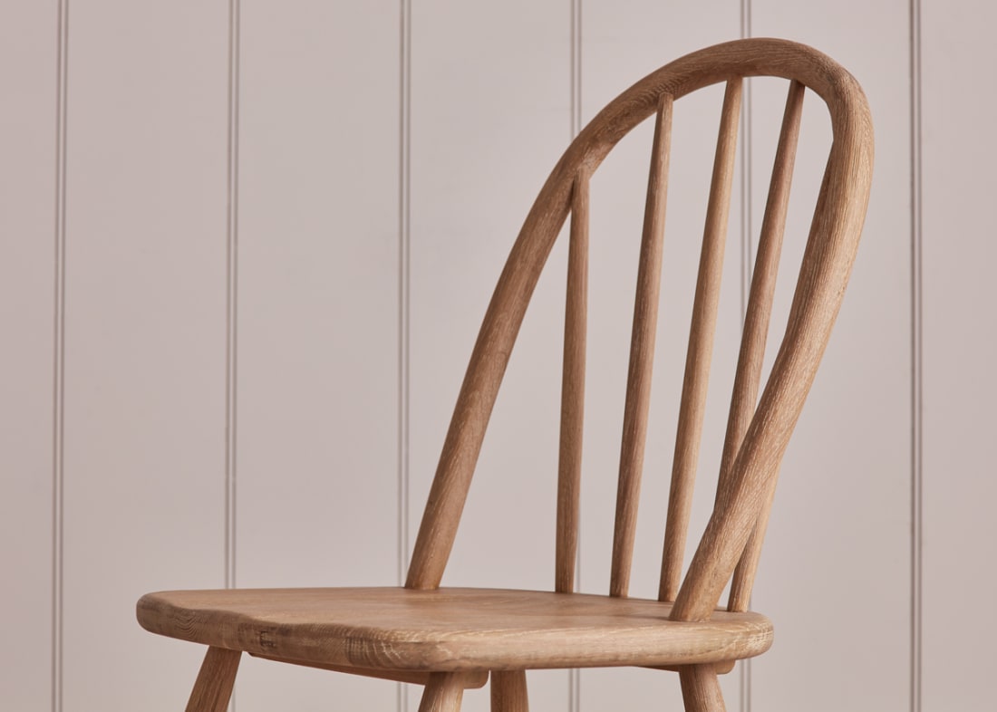 Pair of Chortler Kitchen Chairs in Whitewashed Oak