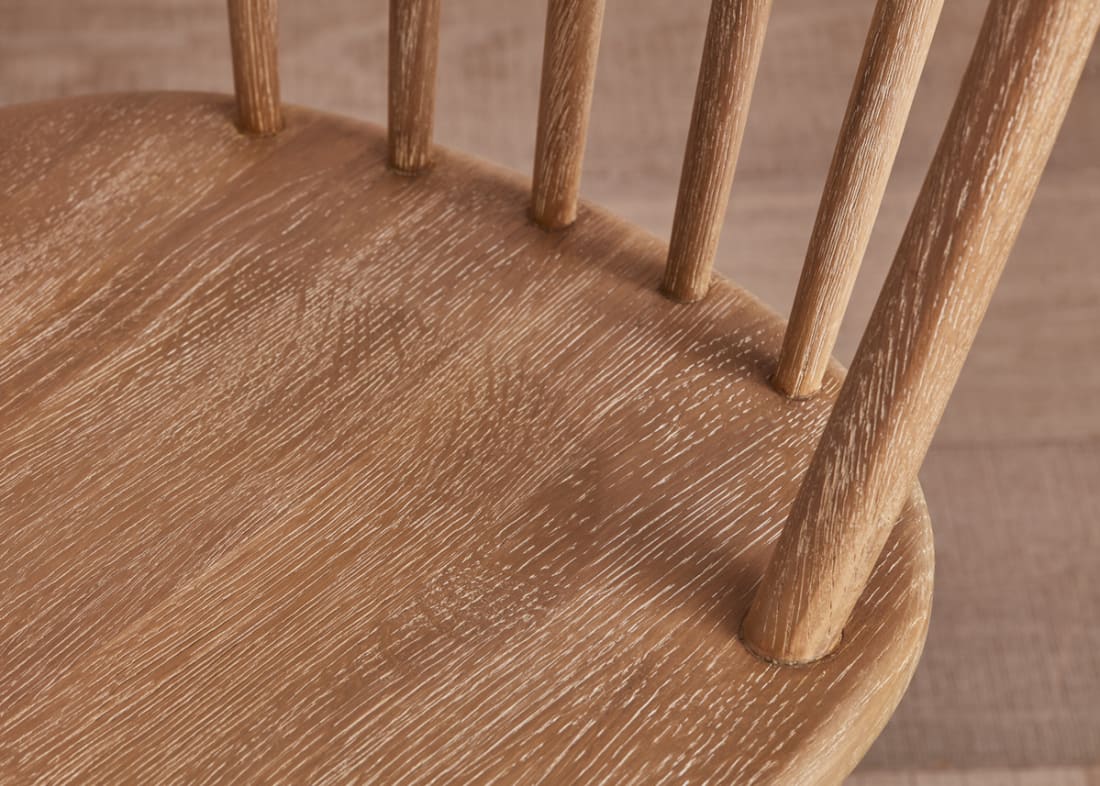 Pair of Chortler Kitchen Chairs in Whitewashed Oak