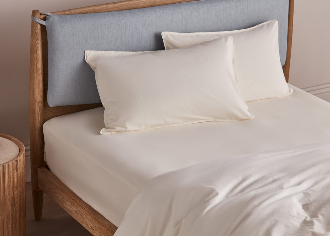Easy Cotton Fitted Sheet Superking in Oat Milk