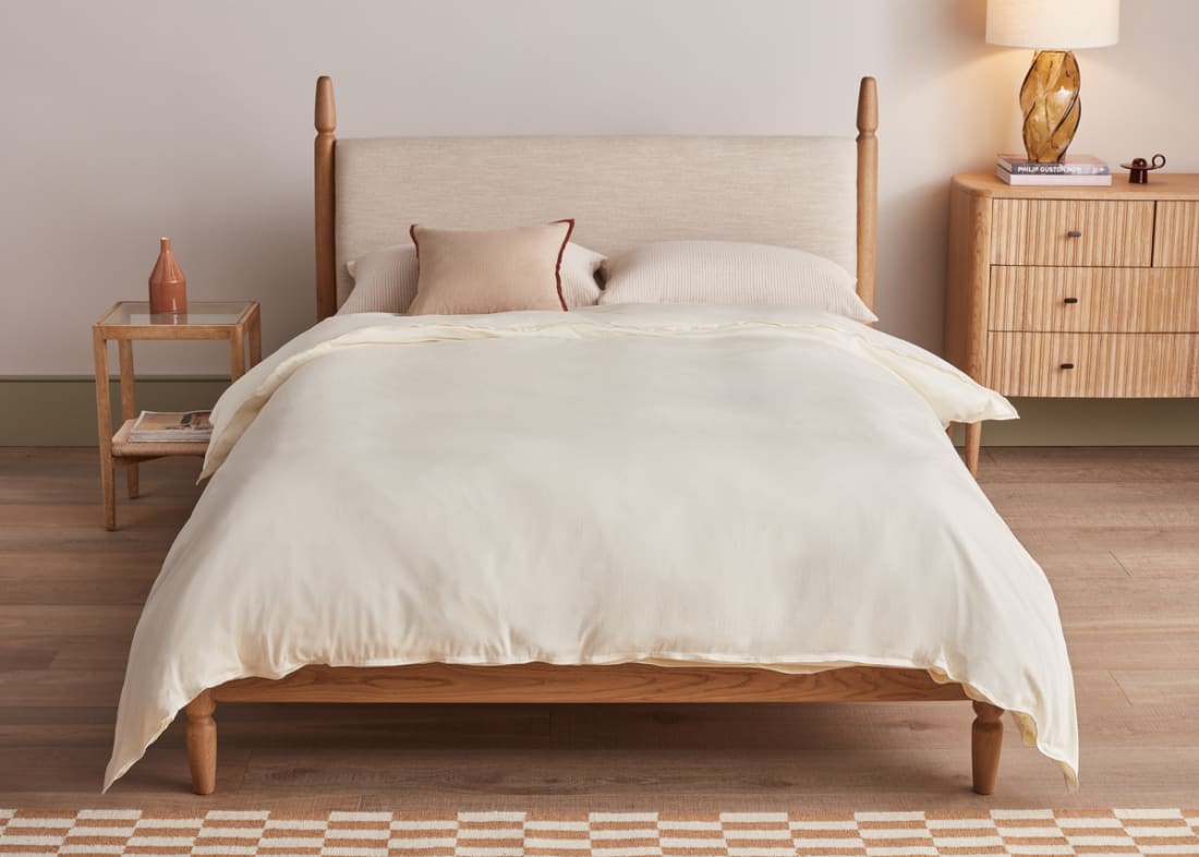Classy Cotton Duvet Cover Double in Oat Milk