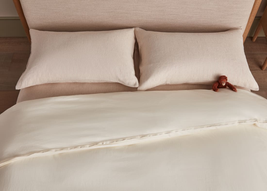 Classy Cotton Duvet Cover Double in Oat Milk