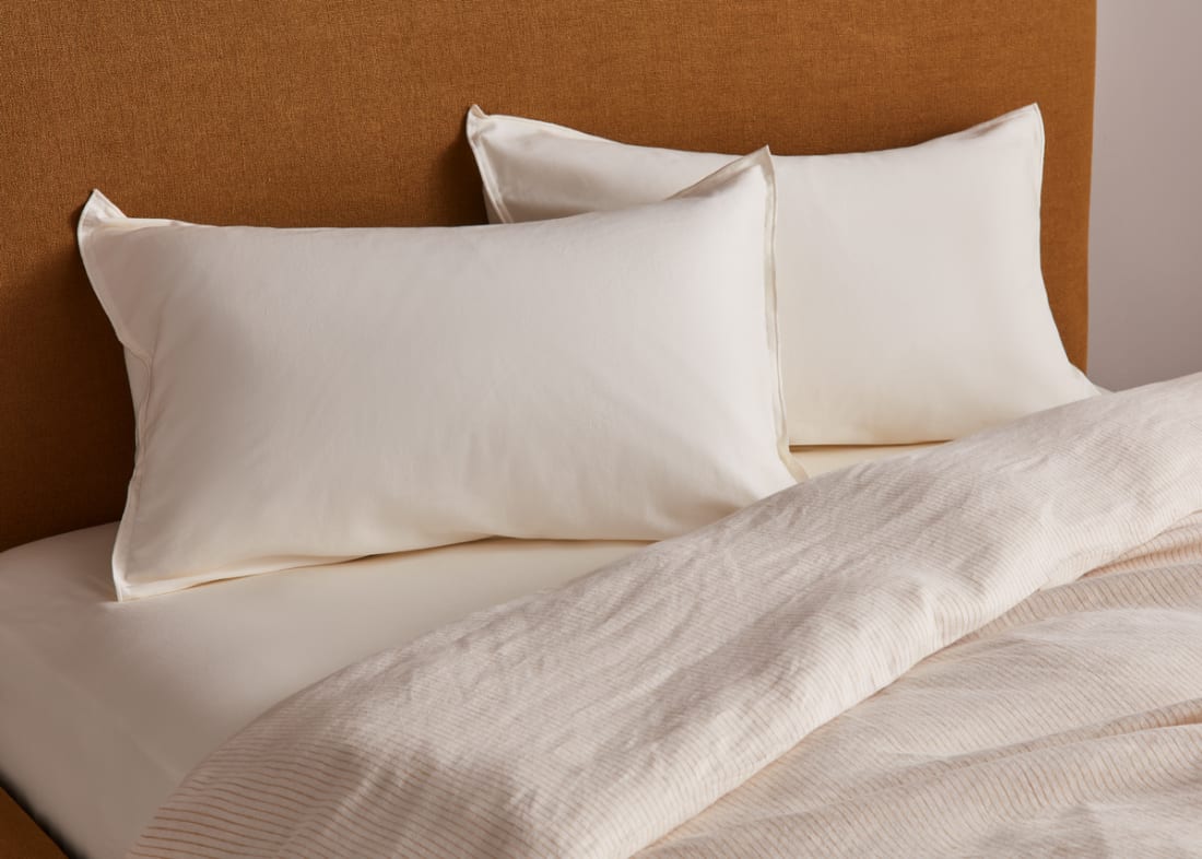 Classy Cotton Set of 2 Pillowcases in Oat Milk
