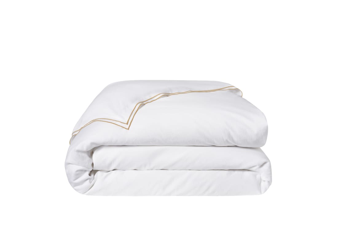 Twin Trim Classy Cotton Duvet Cover Superking in Butterscotch
