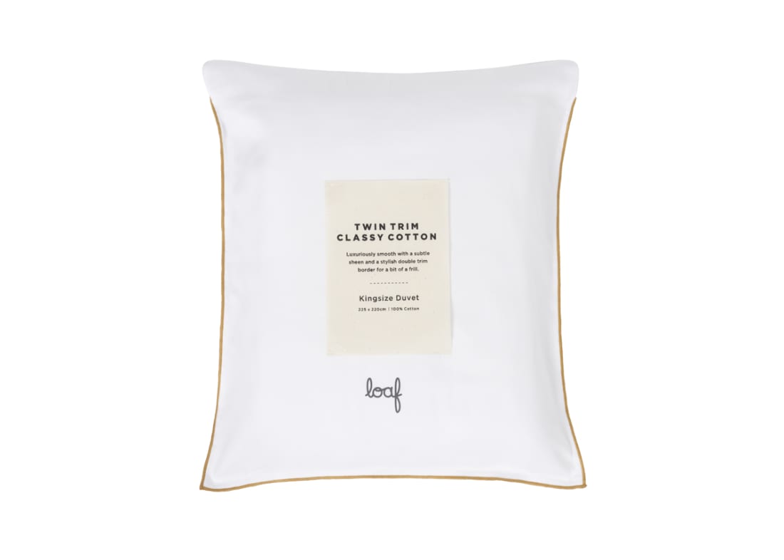 Twin Trim Classy Cotton Duvet Cover Superking in Butterscotch