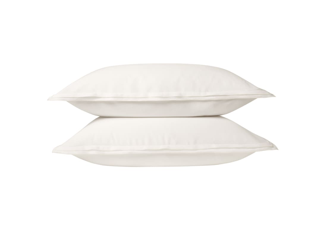 Twin Trim Classy Cotton Set of 2 Pillowcase - Standard - Oat Milk