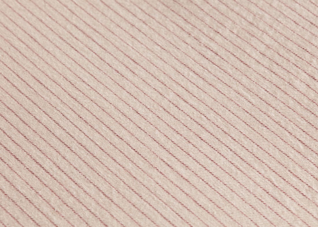 Stripey Slubby Linen Fitted Sheet Superking in Raspberry Fool