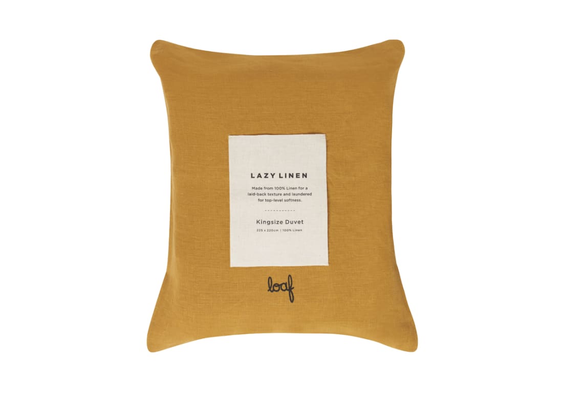 Lazy Linen Duvet Cover - Superking - Butterscotch