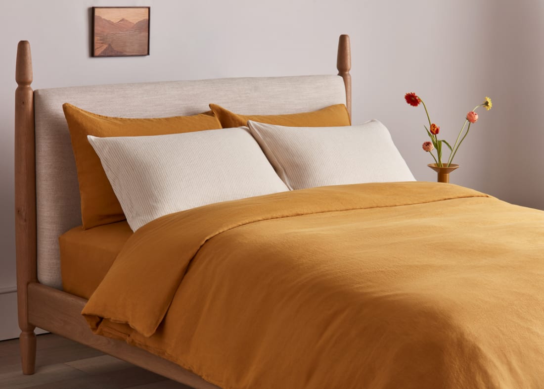 Lazy Linen Duvet Cover - Superking - Butterscotch