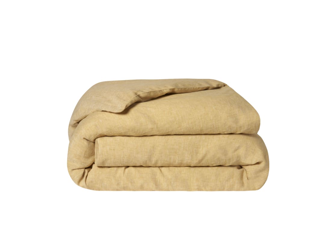 Lazy Linen Duvet Cover - Superking - Butterscotch Marle