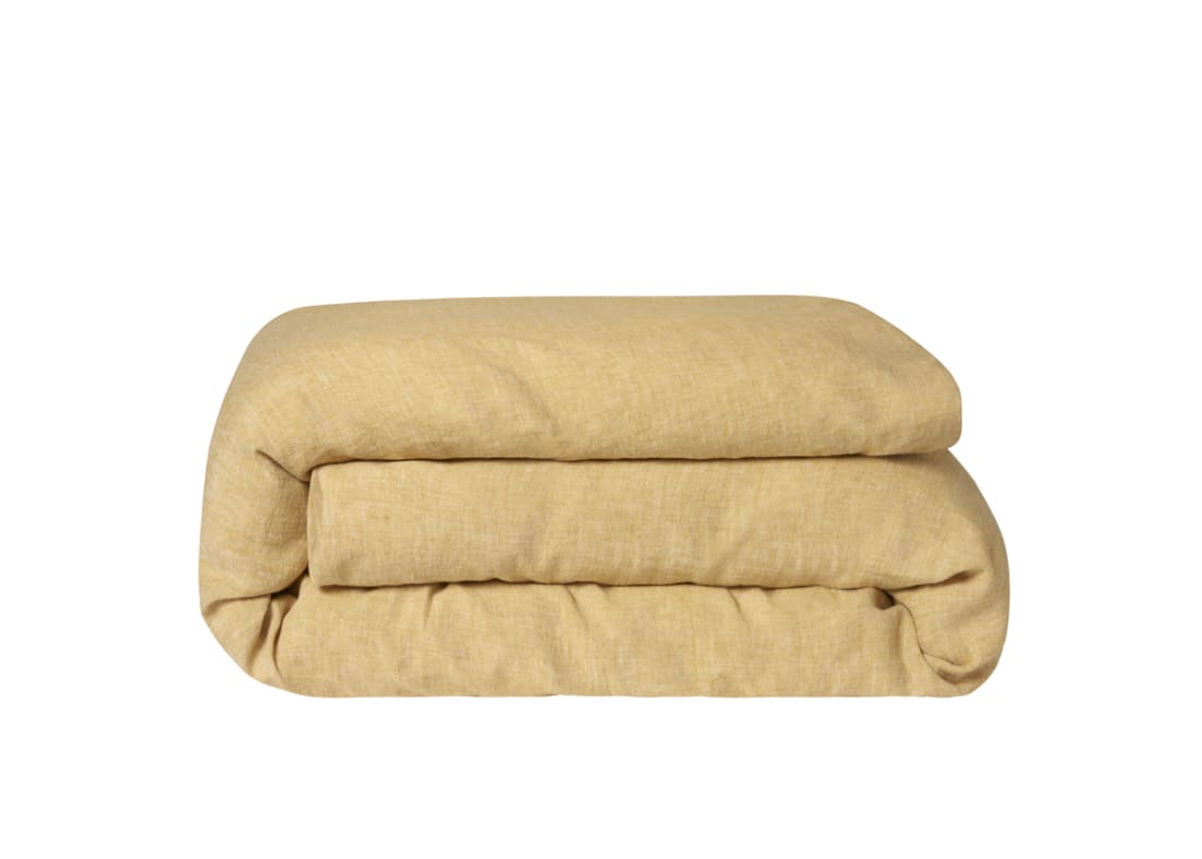 Lazy Linen Duvet Cover - Superking - Butterscotch Marle