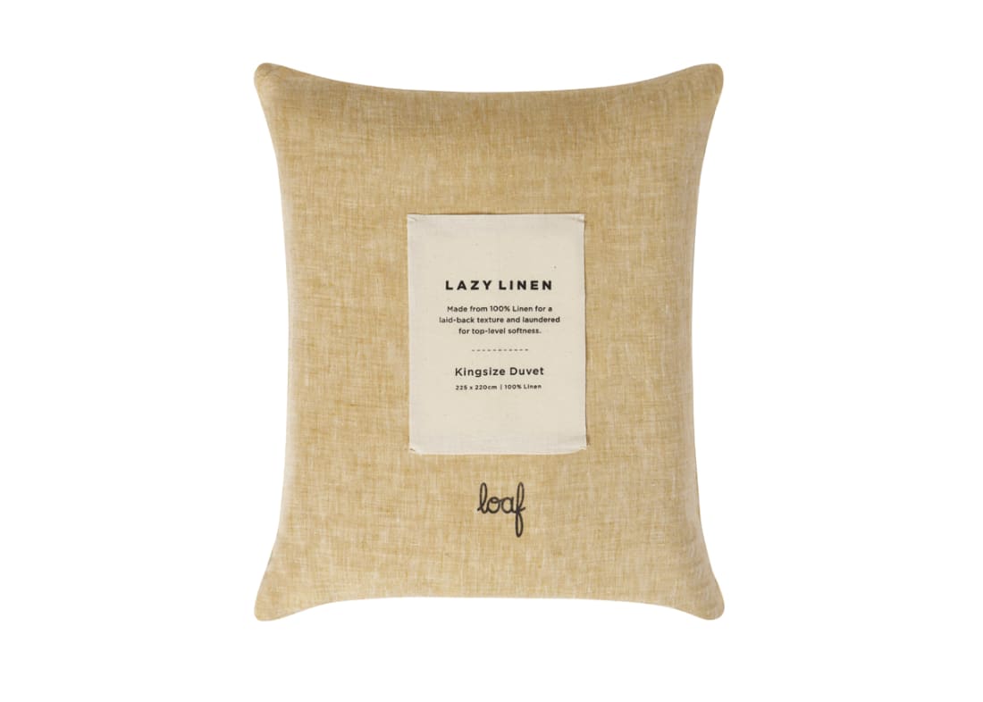 Lazy Linen Duvet Cover - Superking - Butterscotch Marle