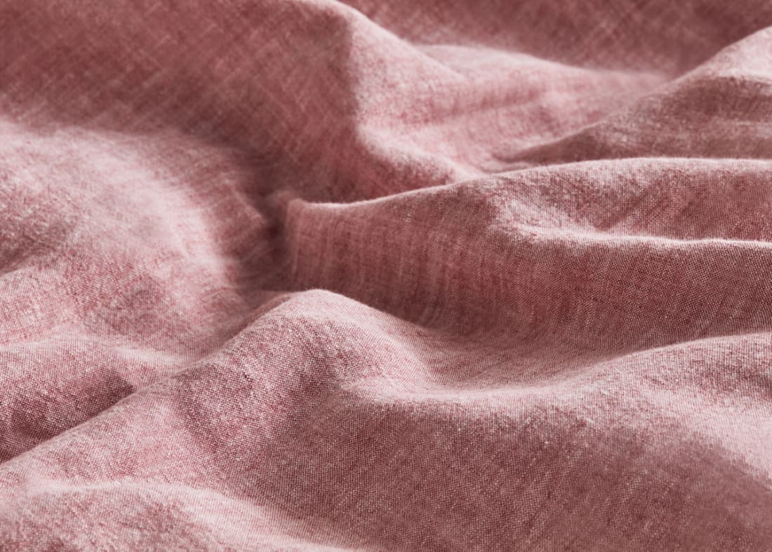 Lazy Linen Duvet Cover - Superking - Raspberry Fool Marle